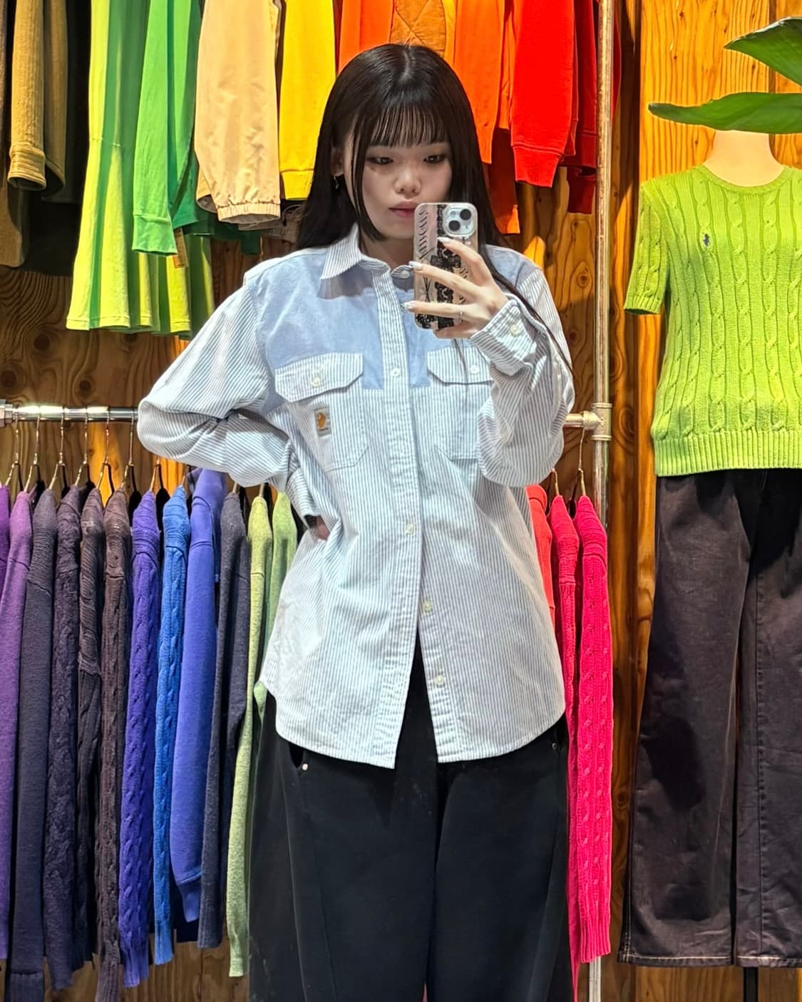 M 칼하트 스프라이트 스카이블루 코튼 셔츠 상품이미지1