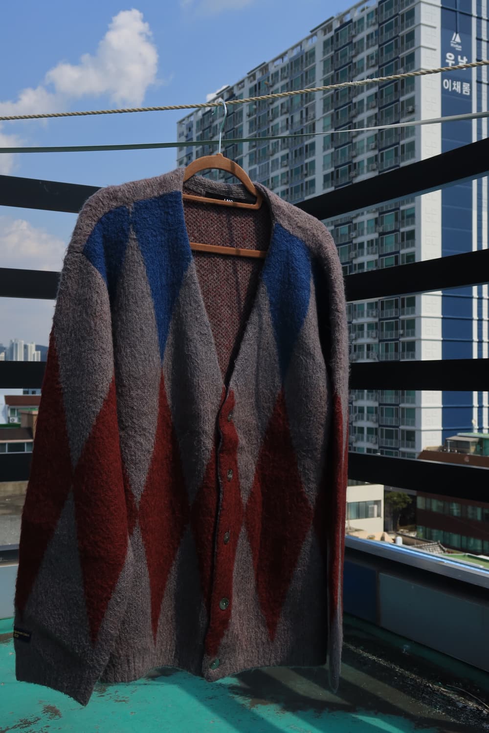 LMC 아가일 패턴 가디건  상품이미지1