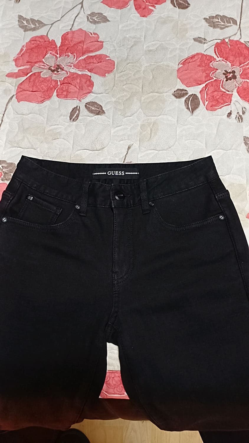 게스 기모 스판블랙진 28인치 기장104 상품이미지2