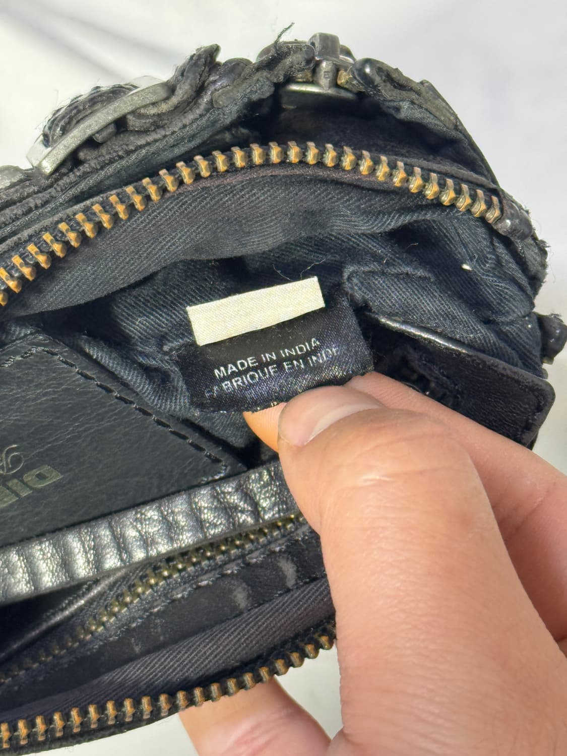 디젤 블랙 골드 버클 스트랩 스터드 레더 지갑 y2k 펑크 상품이미지9