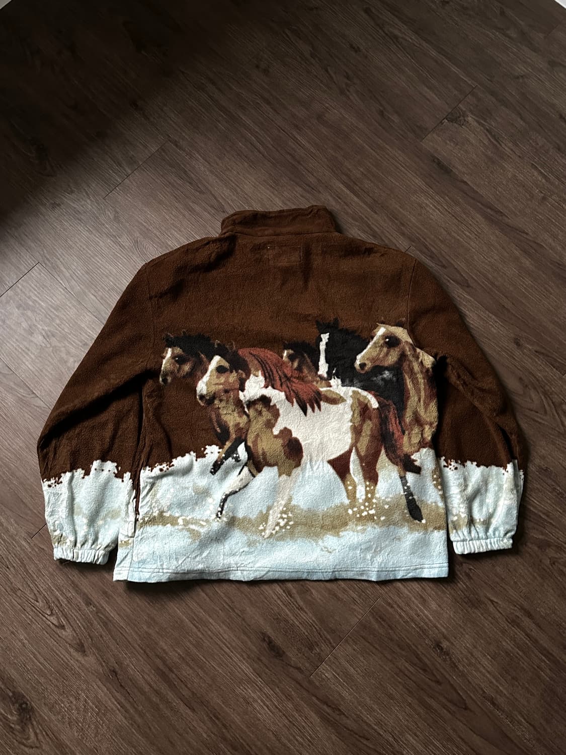 Kokopelli "설원 속 떠돌이 말들" 플리스 자켓 상품이미지9