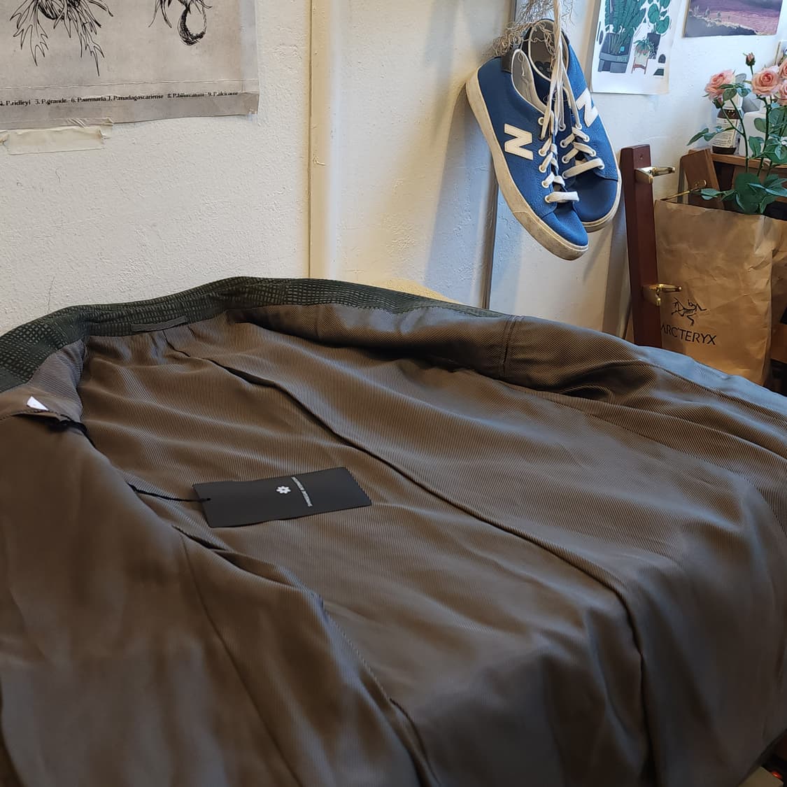 아르마니 블레이져 자켓 웹 디테일 원버튼 싱글 자켓 그린 50 상품이미지8