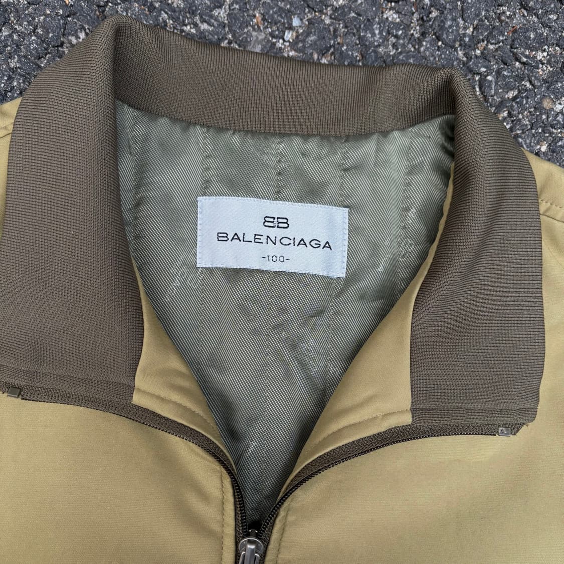 발렌시아가 아카이브 블루종 브라운 카라 포인트 자켓 L 상품이미지5