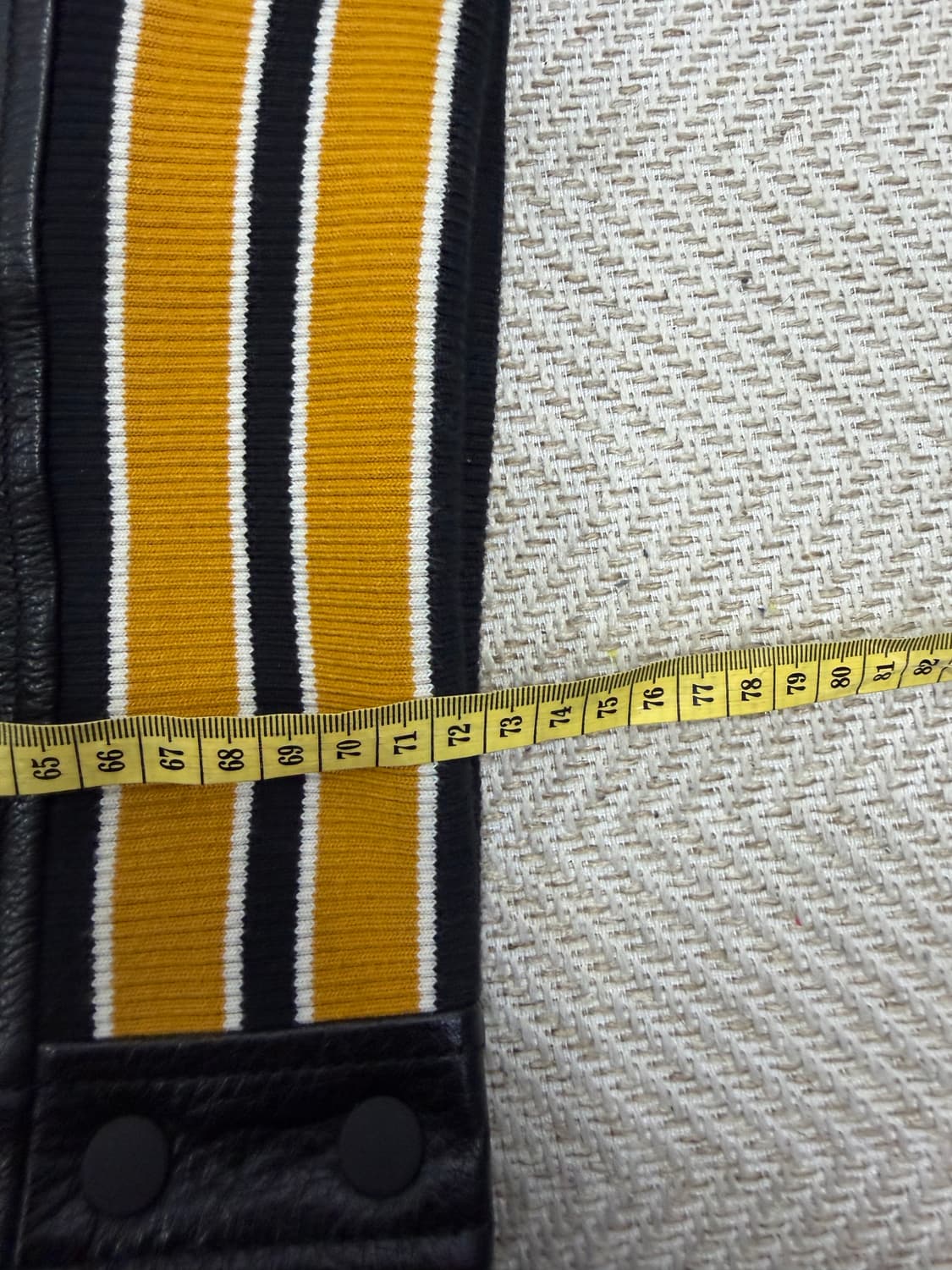 정품) 자라 블랙 레더 배색 스타디움 천연소가죽 자켓 M 상품이미지10