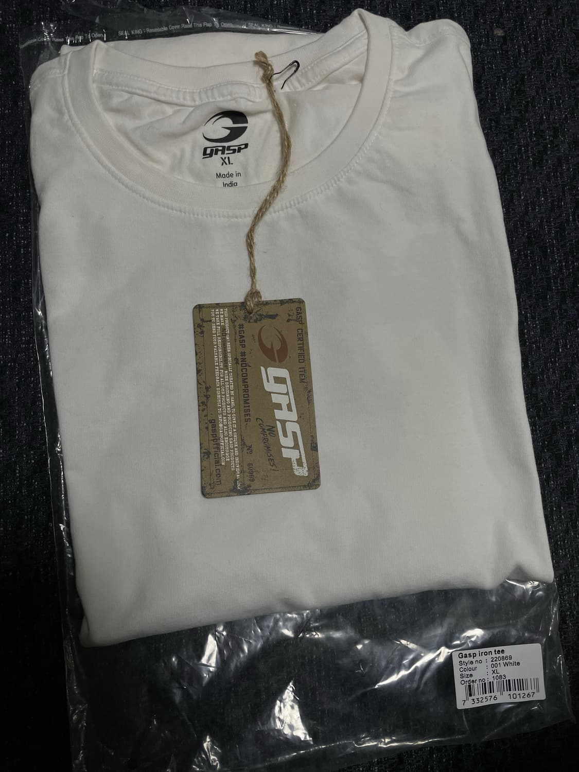 가스프 gasp 새상품 XL 블랙,화이트 판매 상품이미지2