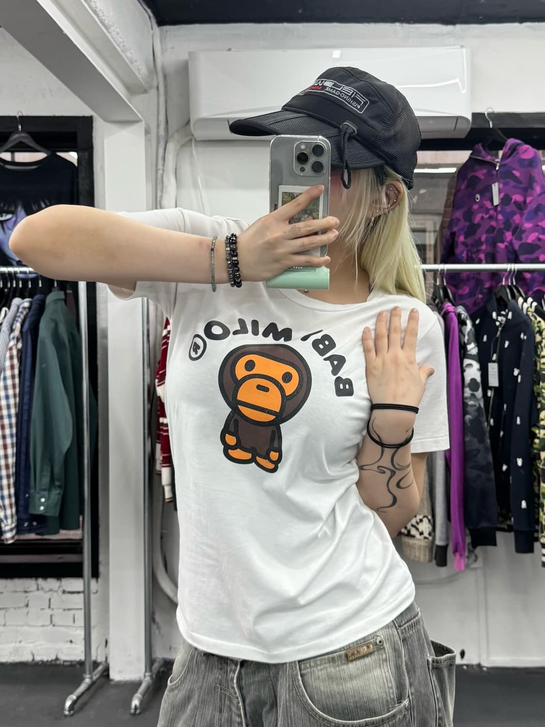 베이프 베이비 마일로 티셔츠 상품이미지5