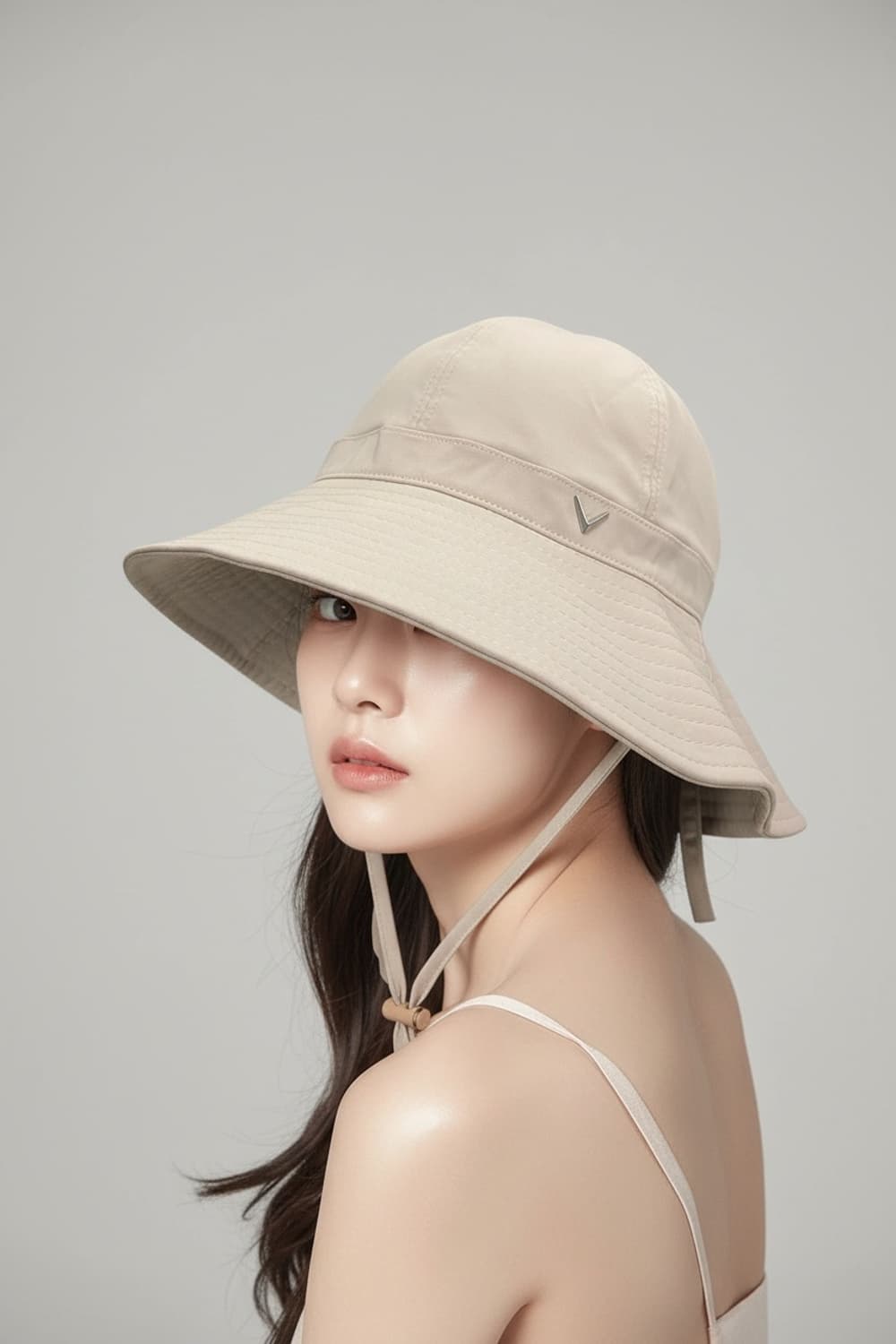 캘러웨이 리본 버킷 모자 베이지 M 상품이미지1