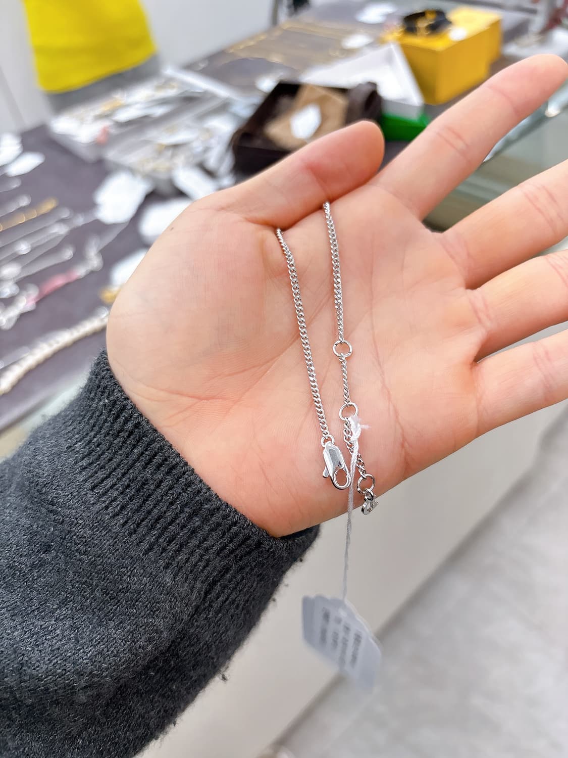 디올 오블리크 나비 큐빅 은장 팔찌 상품이미지3