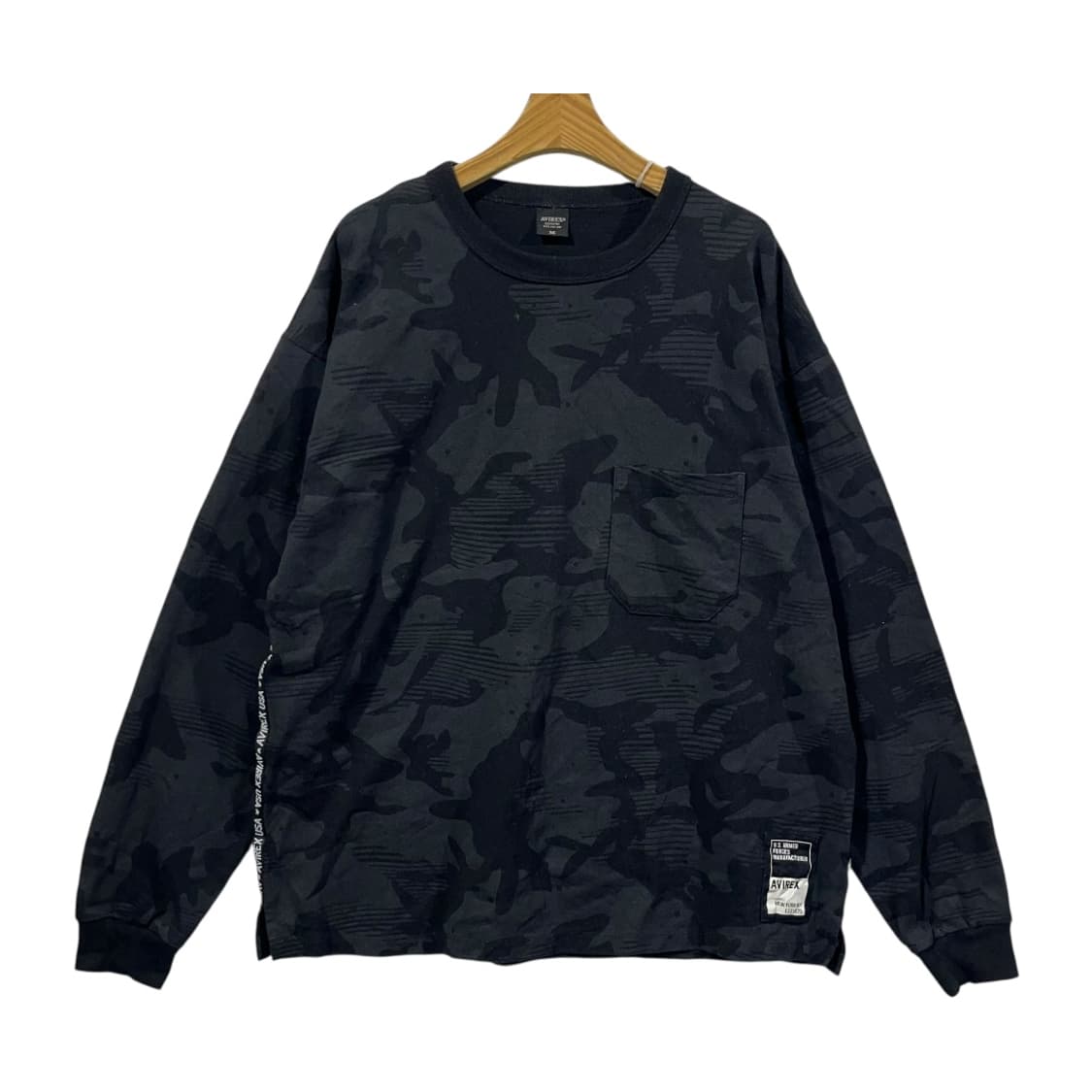 [AVIREX] 아비렉스 밀리터리 카모플라쥬 포켓 맨투맨 상품이미지1