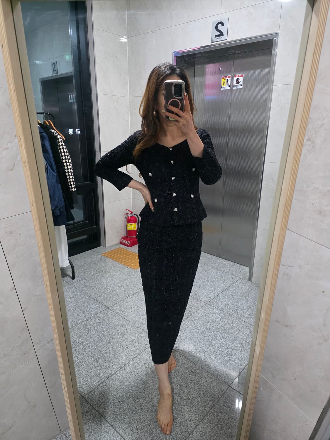 블랙 투피스 셋업  상품이미지4