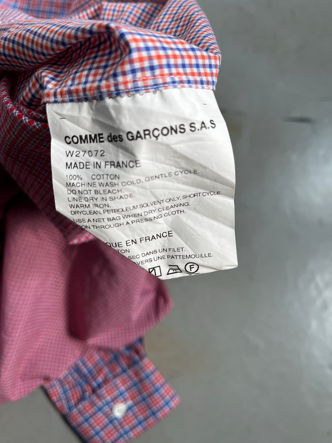 19AW Comme des garcons check shirt 상품이미지4