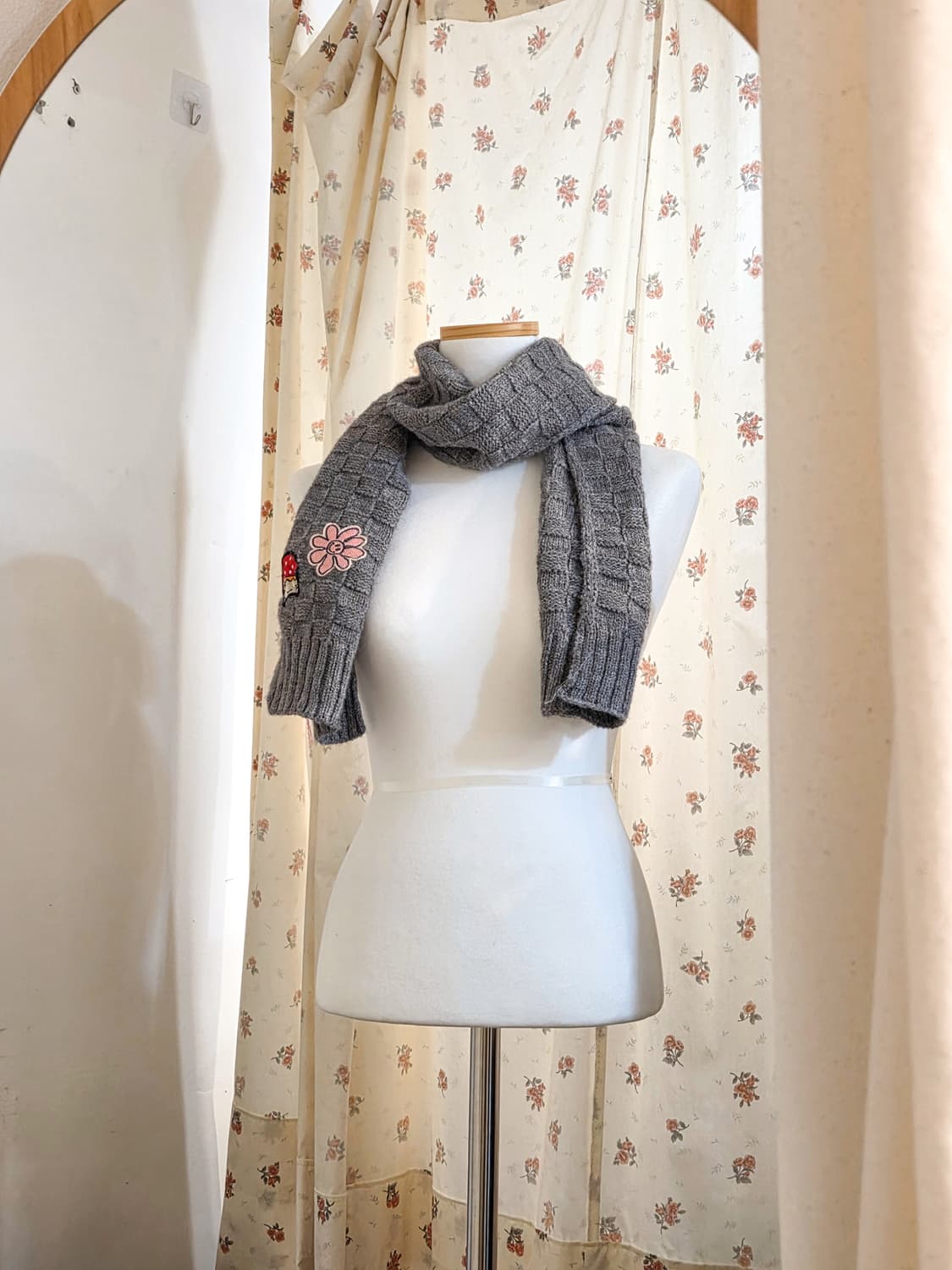 패치 니트 머플러 상품이미지1