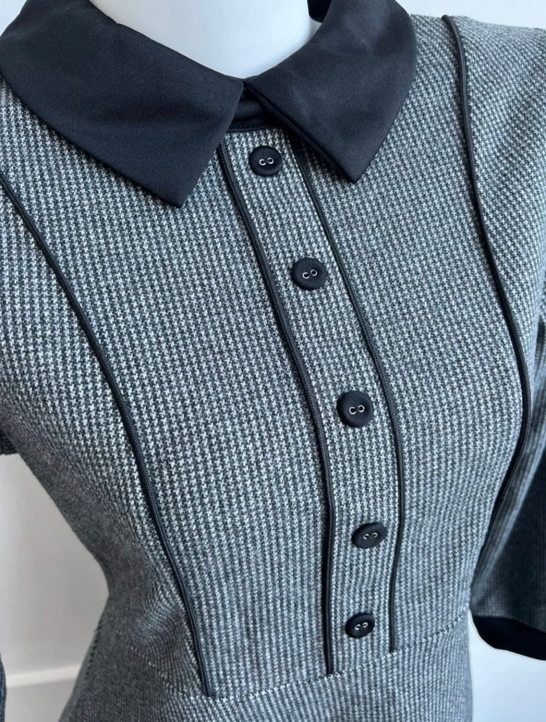 *SALE) 그레이 카라 모직 원피스 상품이미지4