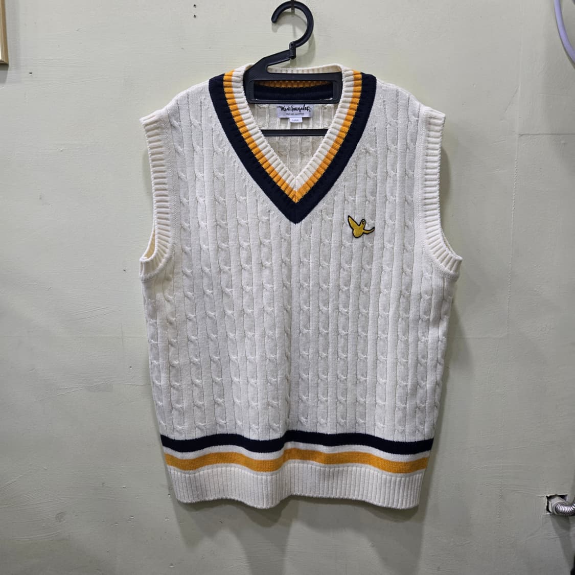 마크 곤잘레스 케이블 니트 베스트 (오프화이트) 상품이미지1