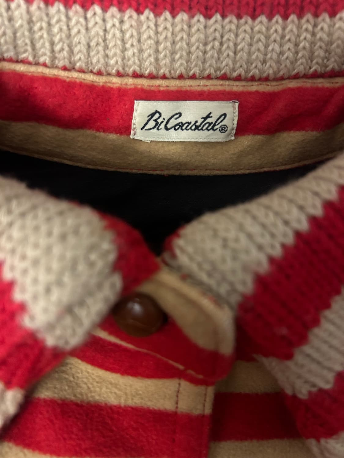 Vintage 코튼 스웨이드 스트라이프 싱글 자켓 상품이미지6