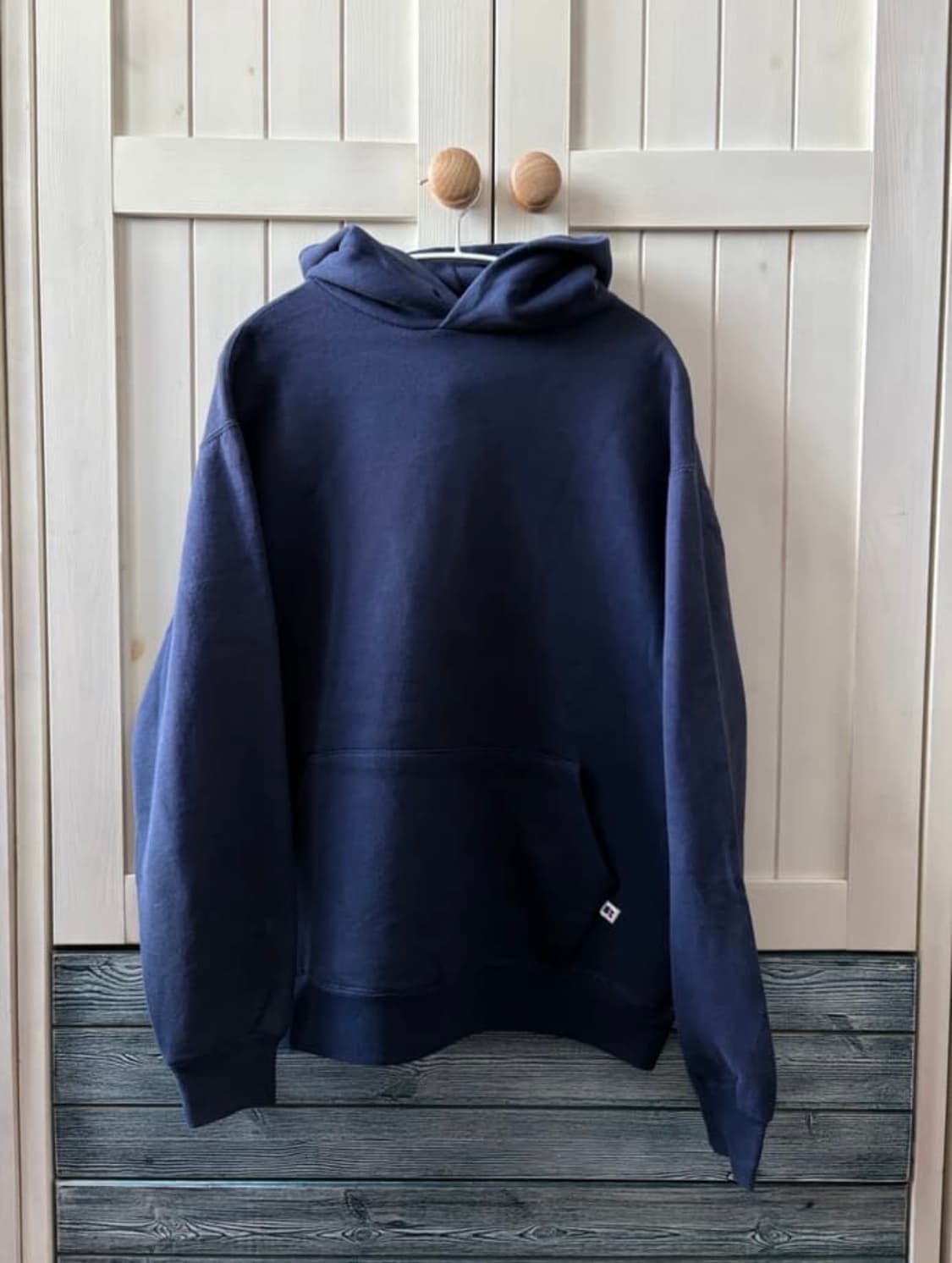 90s 빈티지 러셀 후드 네이비 L (USA) 상품이미지3