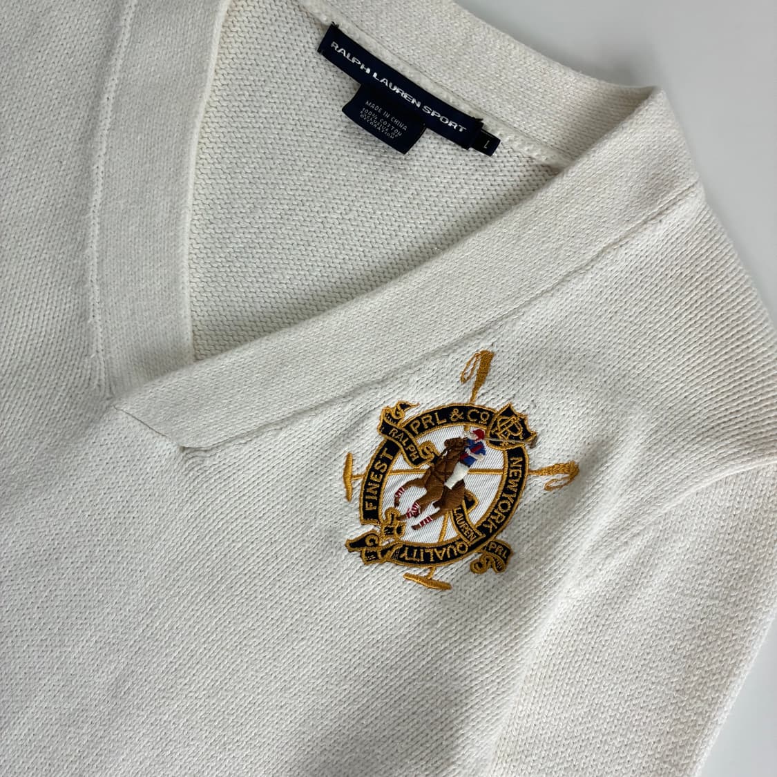 Polo  폴로 랄프로렌 자수 코튼 브이넥 니트 상품이미지2