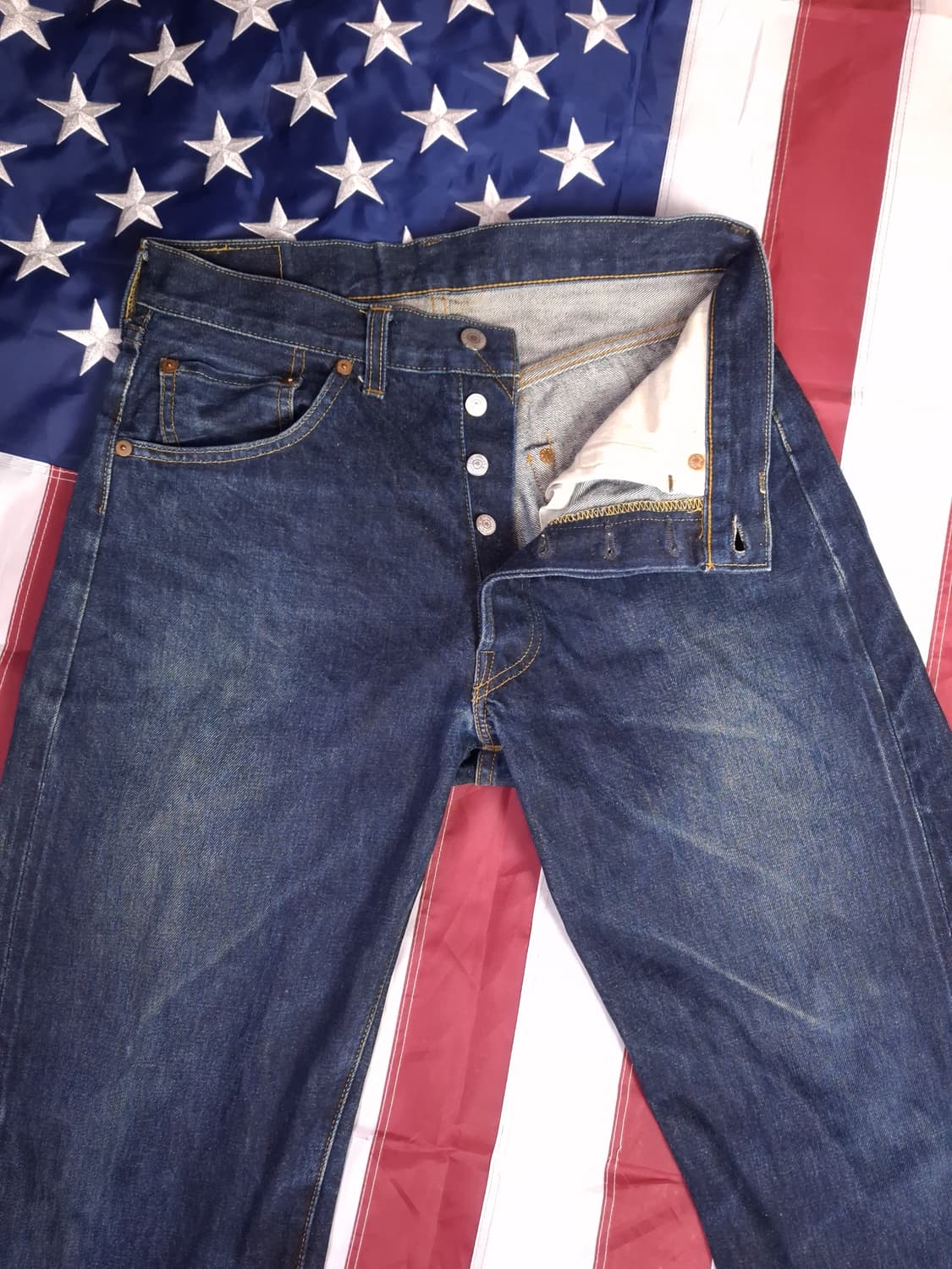 오리지날 미국제조 발렌시아 리바이스 501-XX 셀비지 데님진 상품이미지7