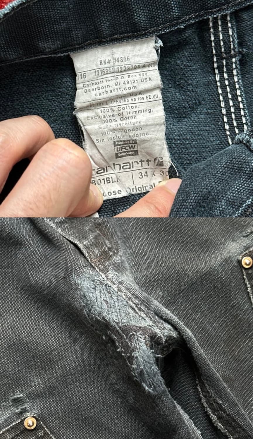 OG USA MADE 칼하트 더블니 34x30 상품이미지9