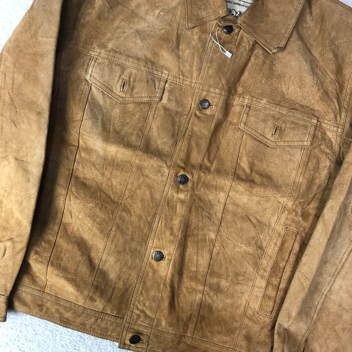 아리조나 카멜 레더 트러커 자켓  상품이미지5