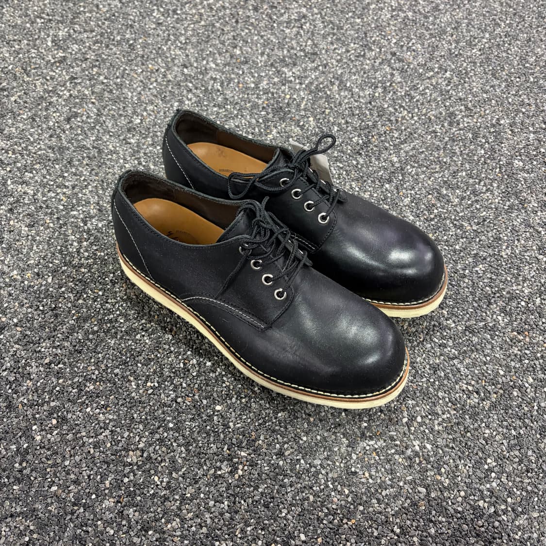 호킨스 4인치 플레인 블랙 가죽 로우 워커 B3938 상품이미지1