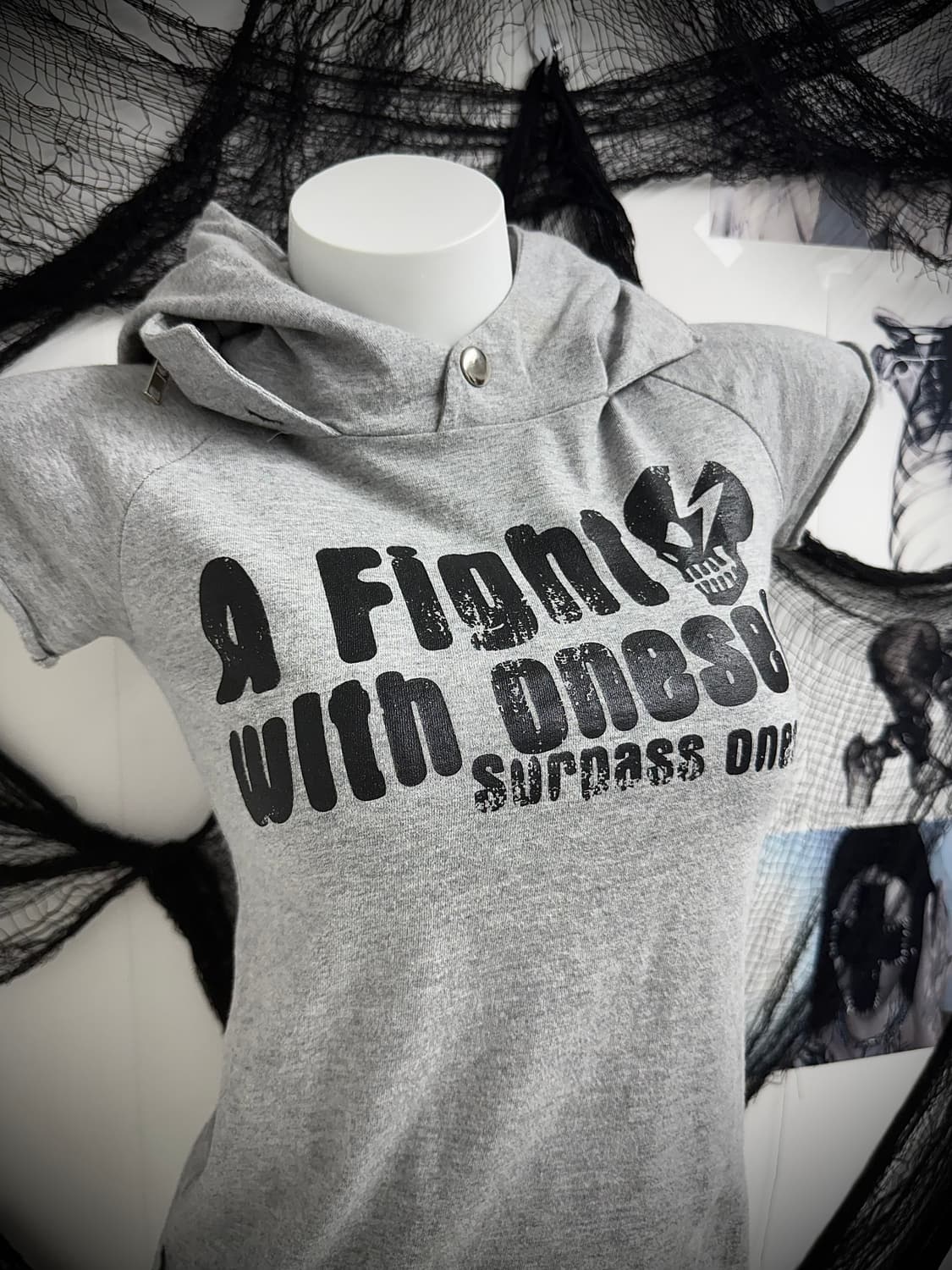 Punk printing hoodie halfsleeve 상품이미지2