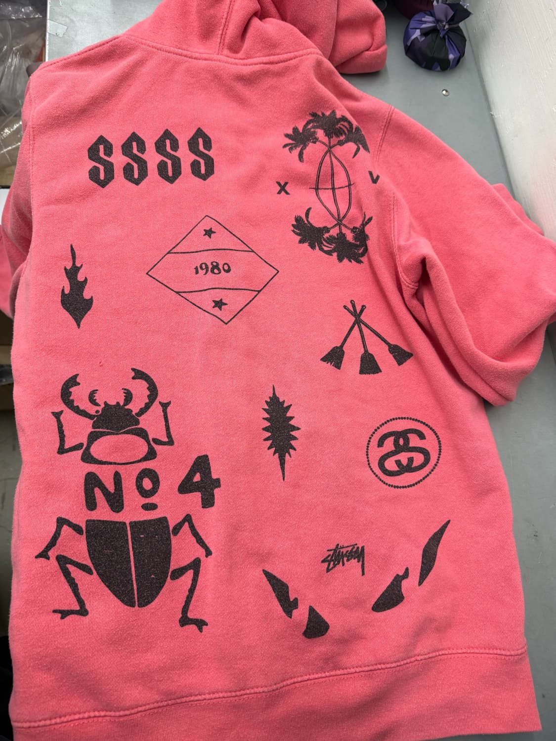 stussy multi logo zipup hoodie 상품이미지7