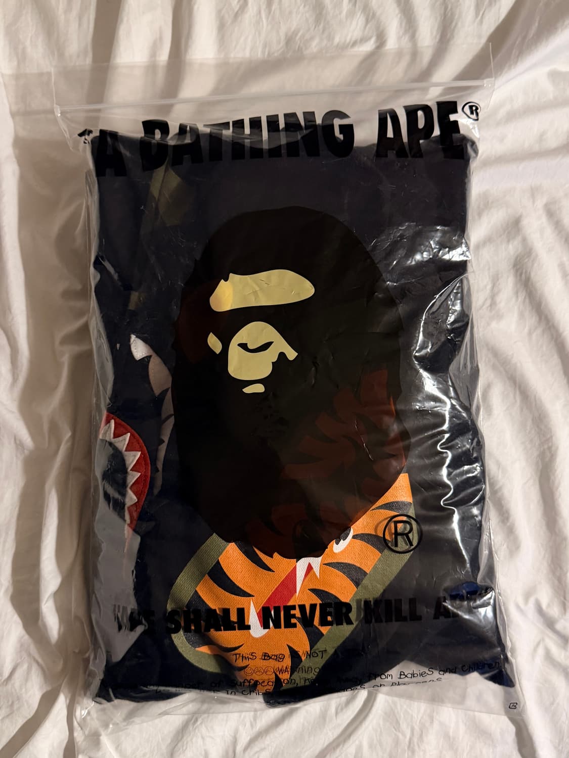 베이프 1st 카모 샤크 풀 집 더블 후드 블랙 xl 상품이미지10