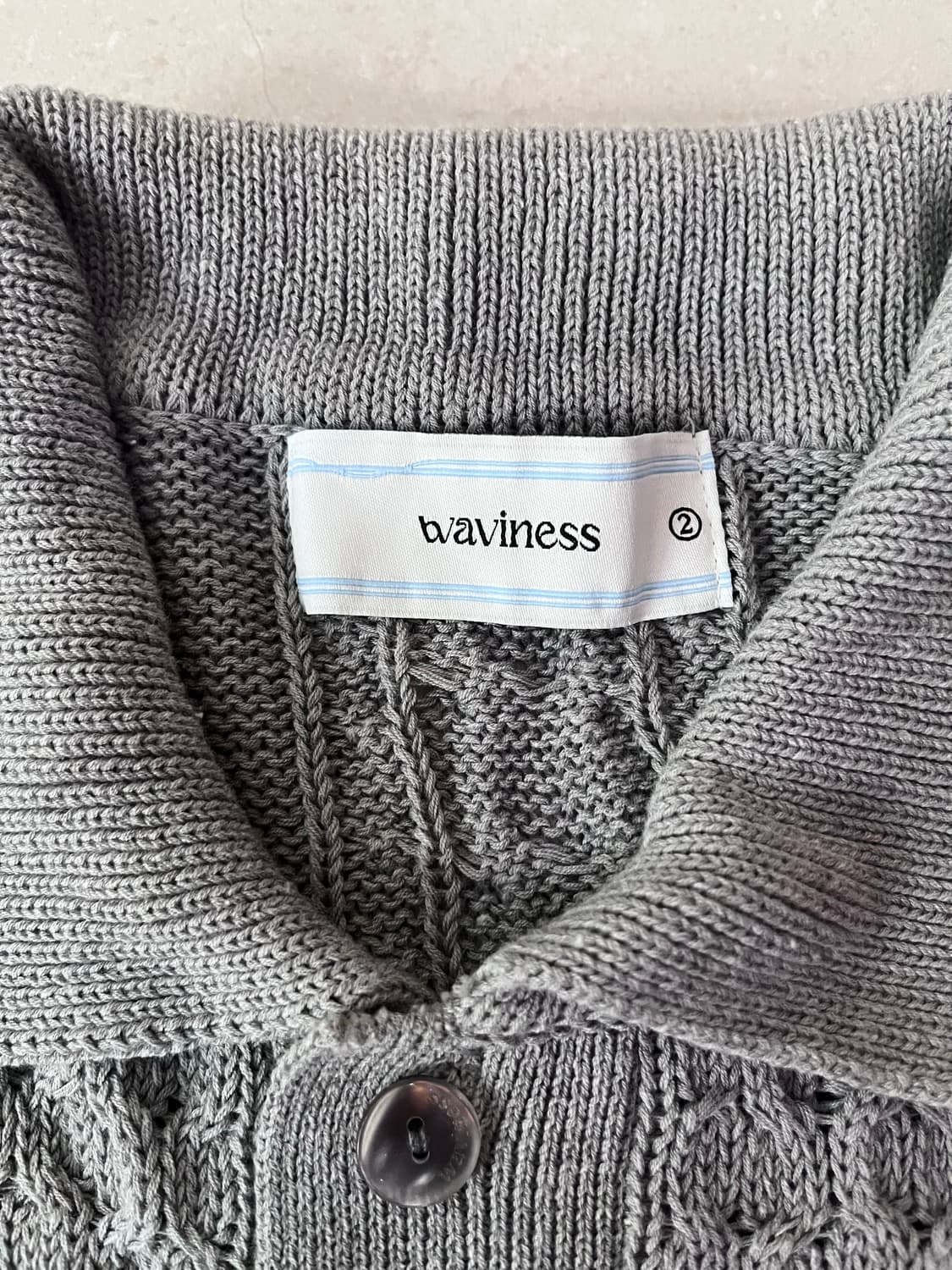 [2] 웨이비니스 더블 텍스처 카라 니트 상품이미지3