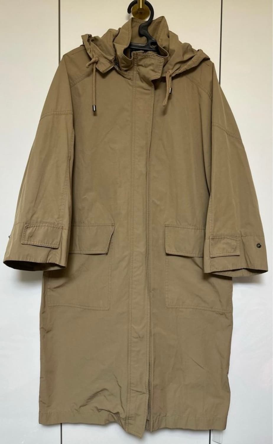 엣지 후드 롱 코트야상 남여공용 상품이미지1