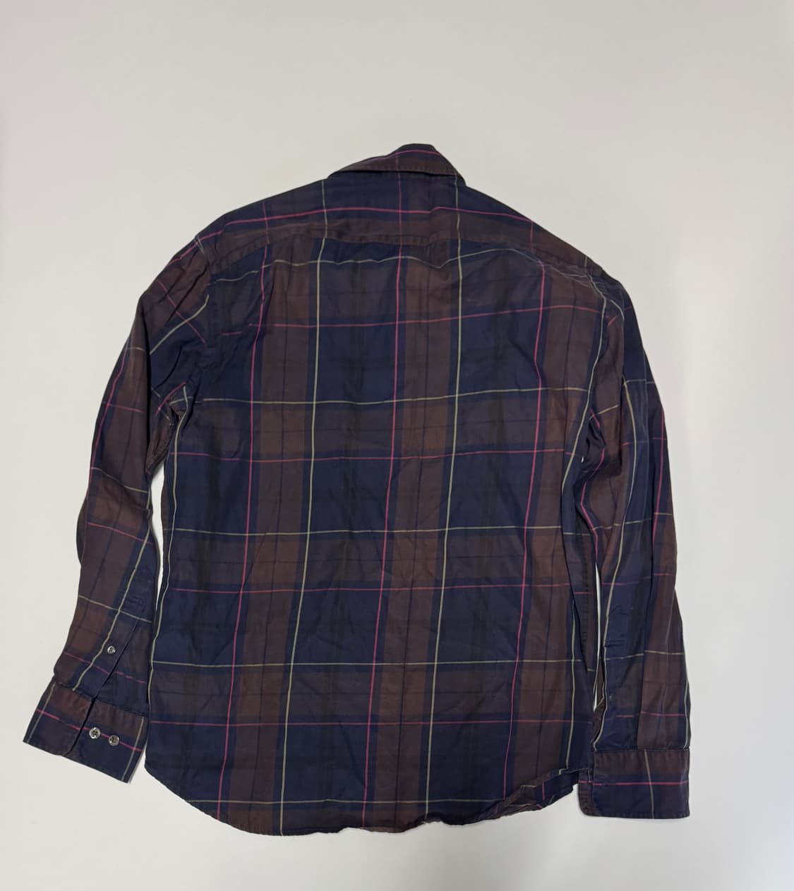 빈폴 슬림핏 빈티지 패턴 체크셔츠 M 상품이미지2