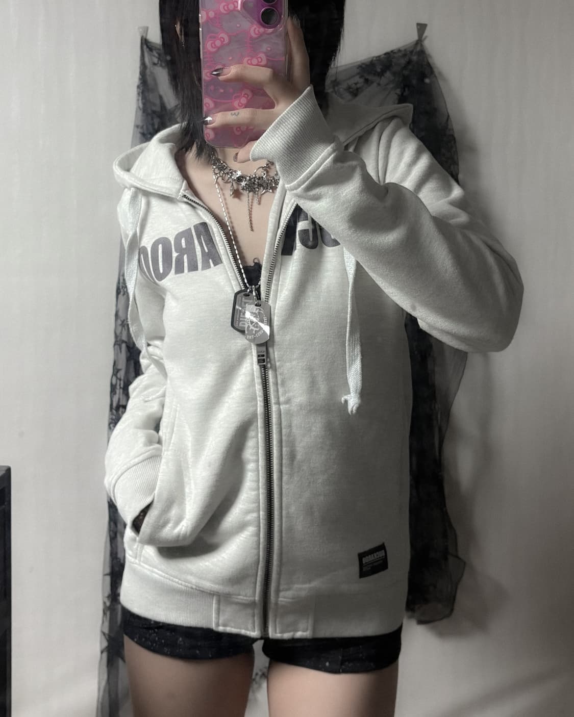 버카루 레터링 후드집업  상품이미지1