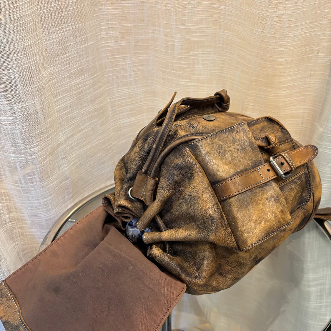 이태리 천연 소가죽 백팩     상품이미지6