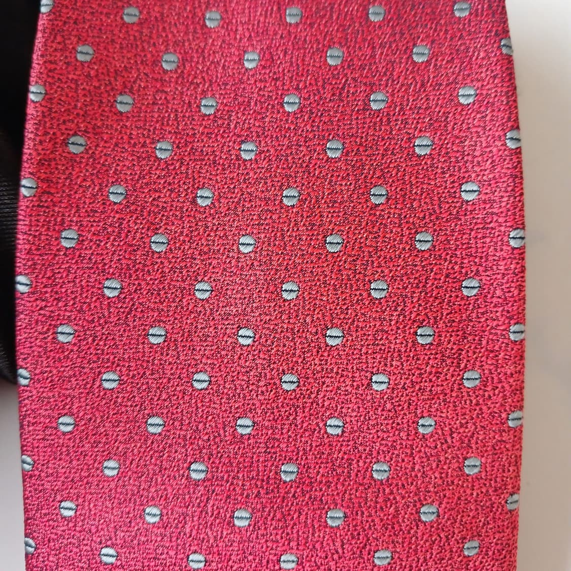 루이까또즈 실크 레드 도트 넥타이 8.3cm A+등급 A19296
 상품이미지6