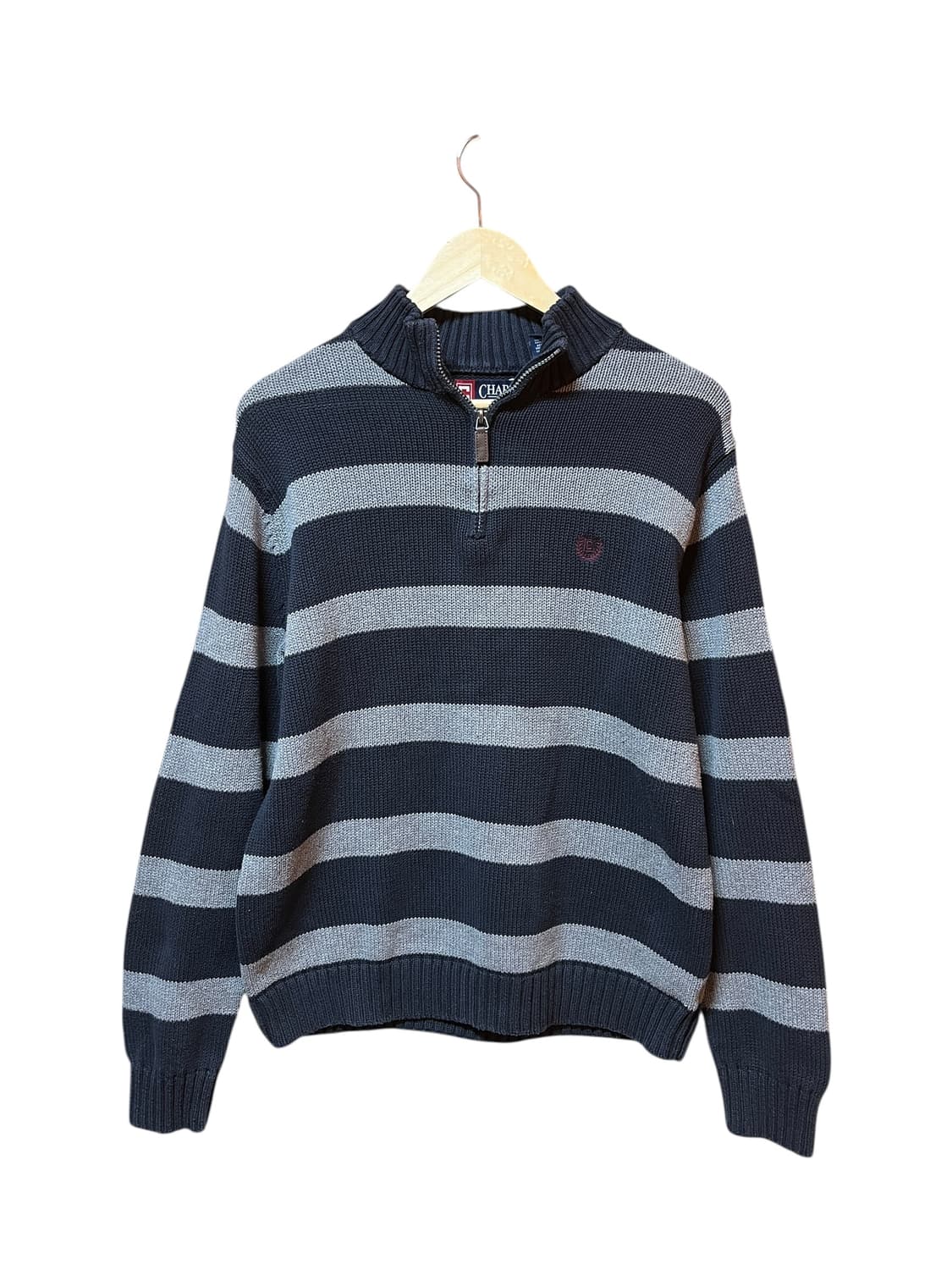 Chaps Striped Half-Zip Sweater M 상품이미지1