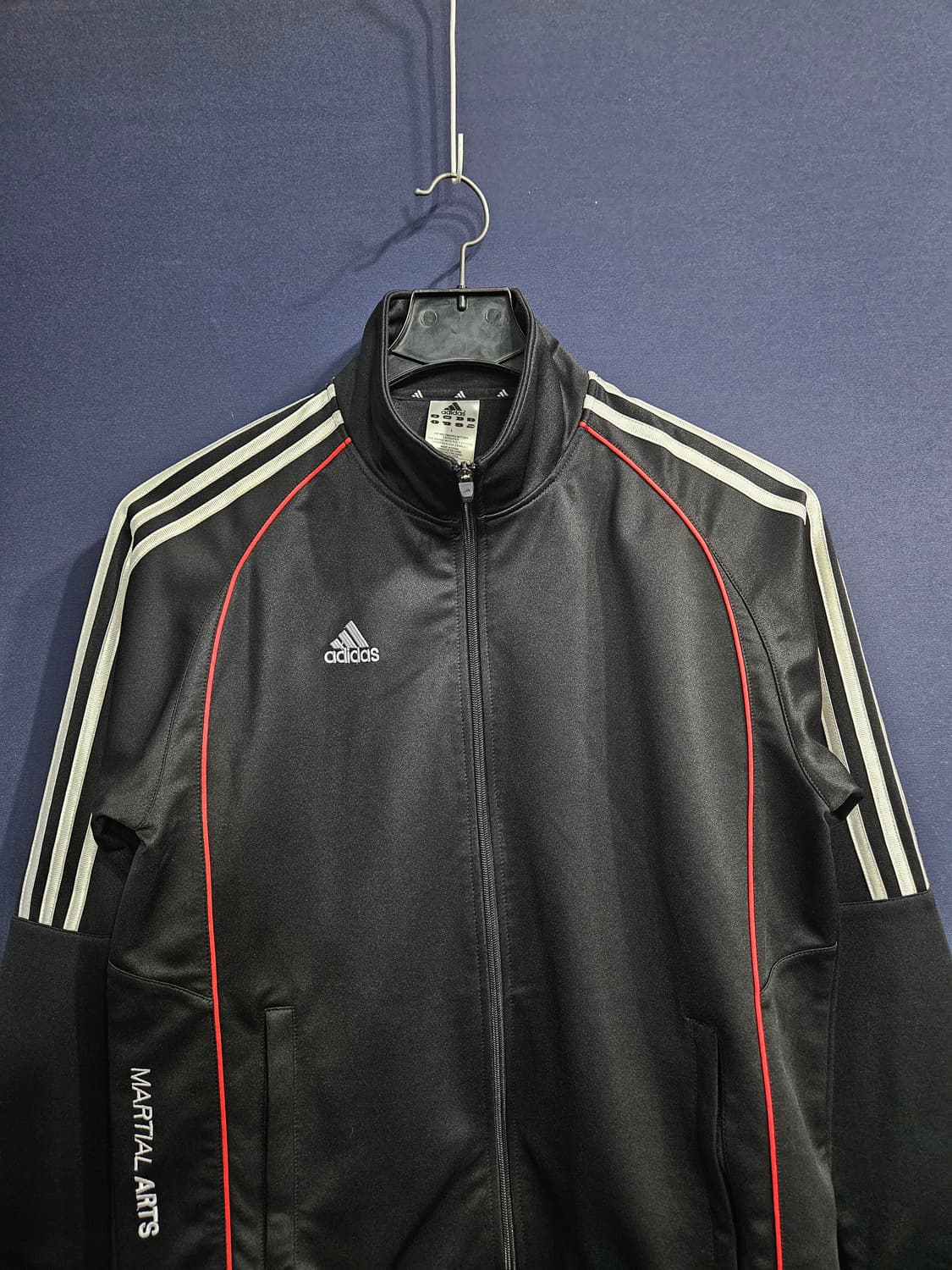 아디다스 자수 삼선 블랙 남성 100 셋업  상품이미지7