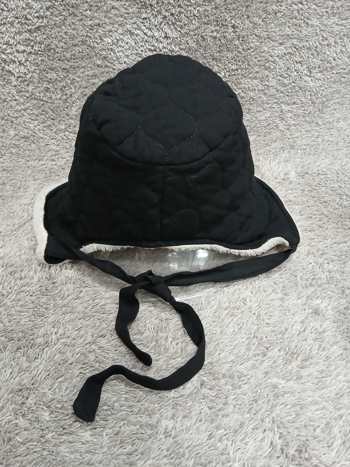 블랙 퀼팅 뽀글이 귀달이 모자 상품이미지4