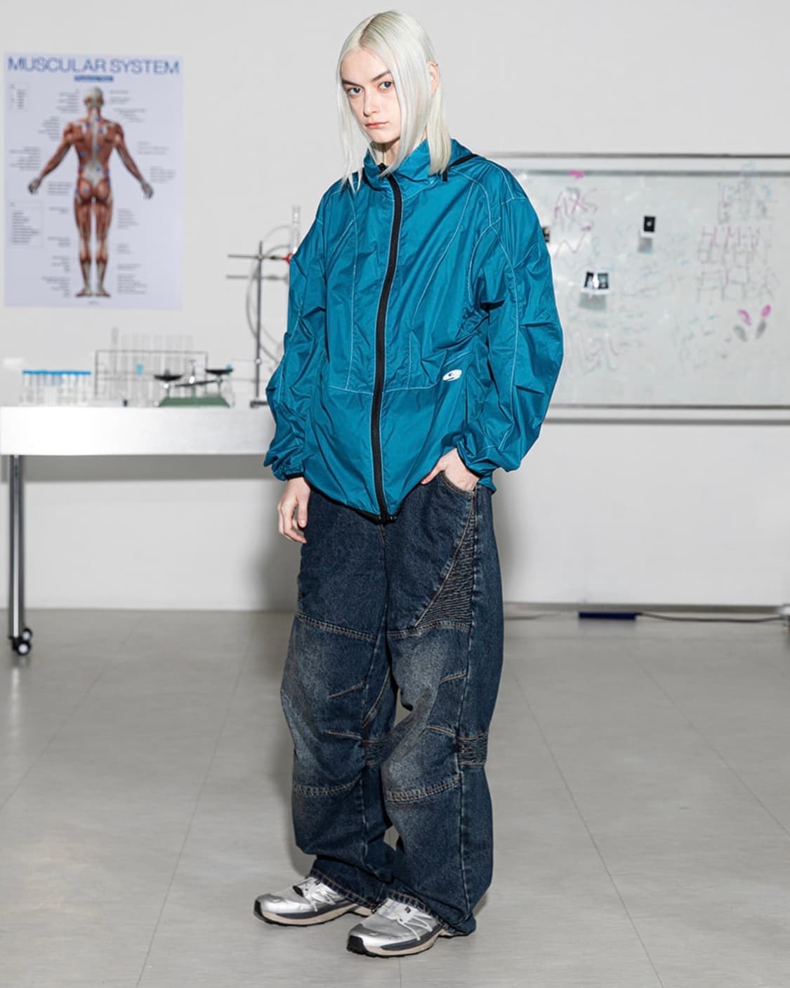 글랙 GP058 니캡 바이커 데님 팬츠 (INDIGO) M 상품이미지6