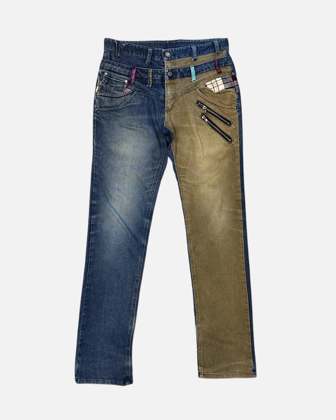 double weist 2tone punk jean 상품이미지2