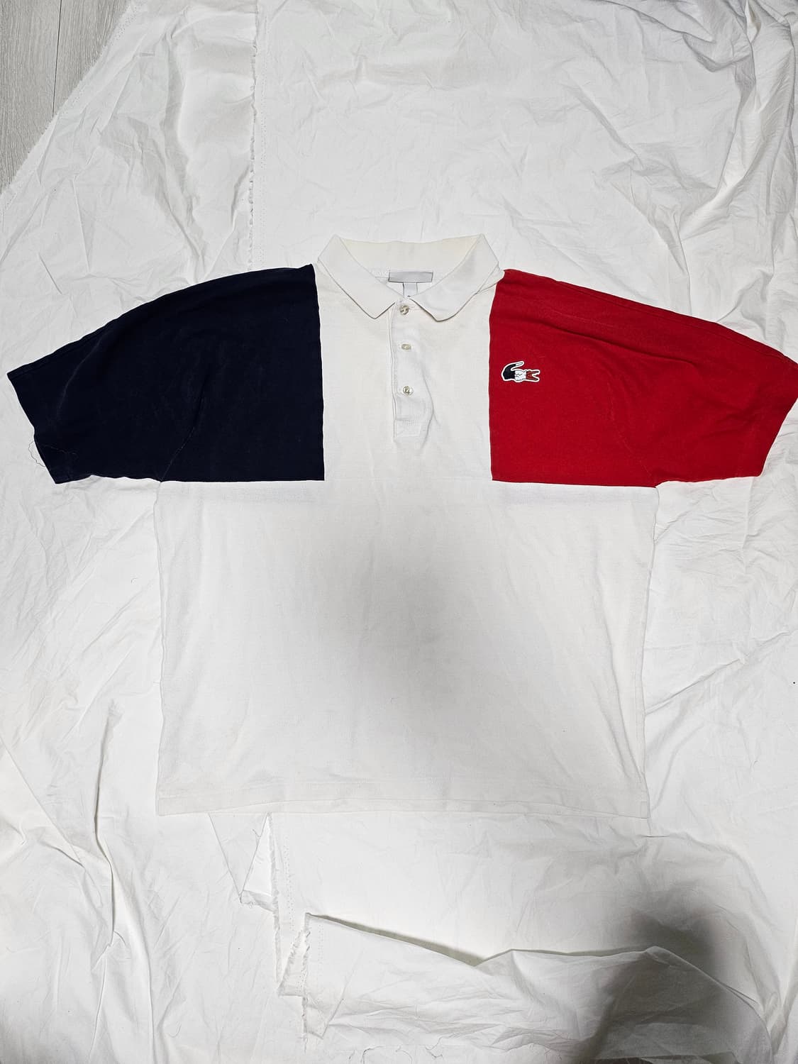 라코스테 배색 반팔 카라 티셔츠 M 상품이미지1