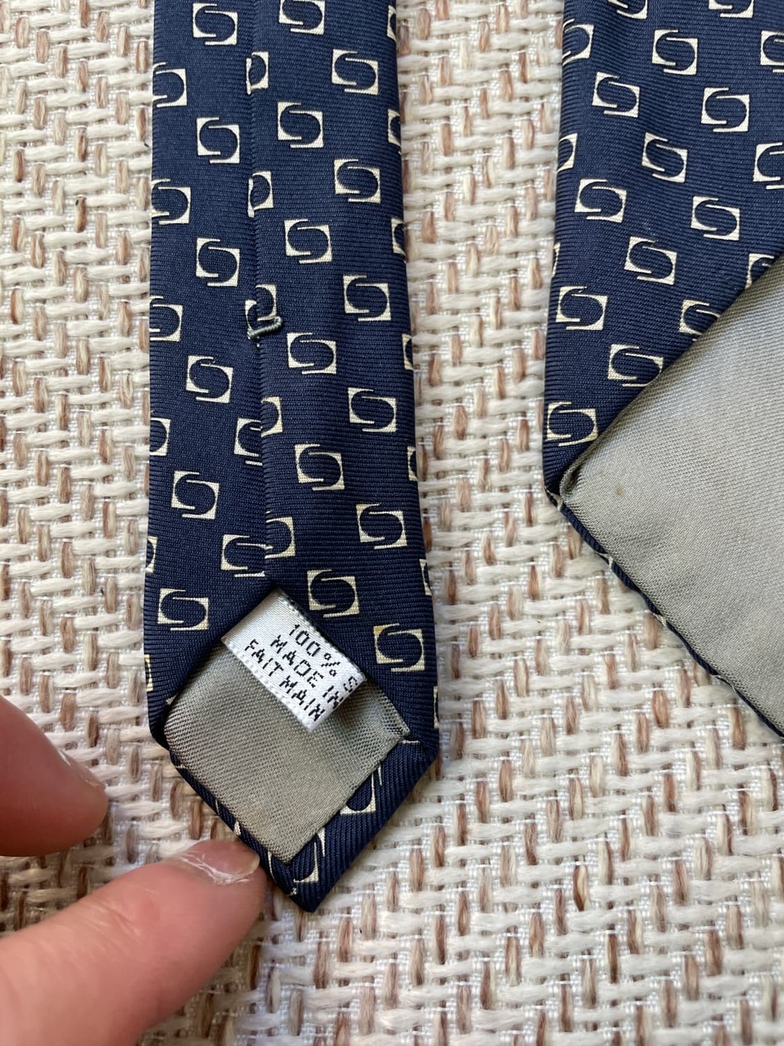 크리스찬 디올 실크 네이비 넥타이  J03759 상품이미지2