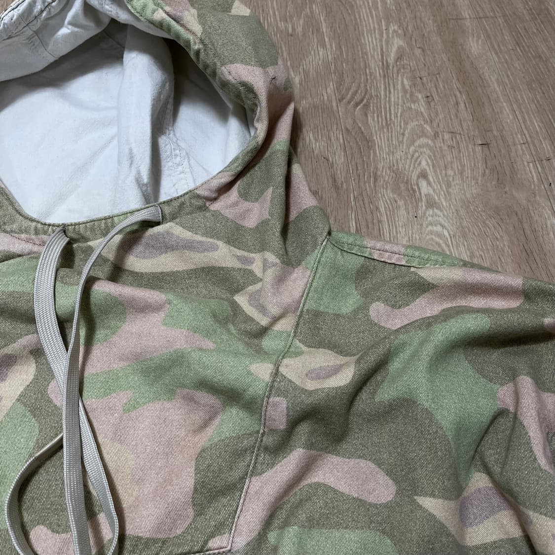 자라 밀리터리 카모플라쥬 코튼 풀오버 후드 XL/105 상품이미지4