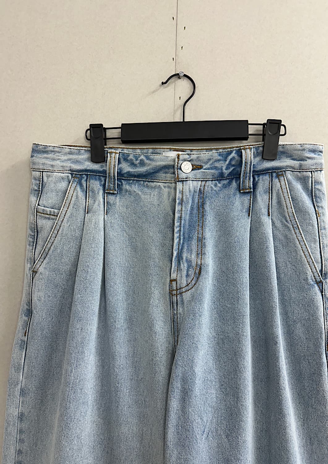 메르고 투턱 와이드 청바지 33인치  상품이미지3
