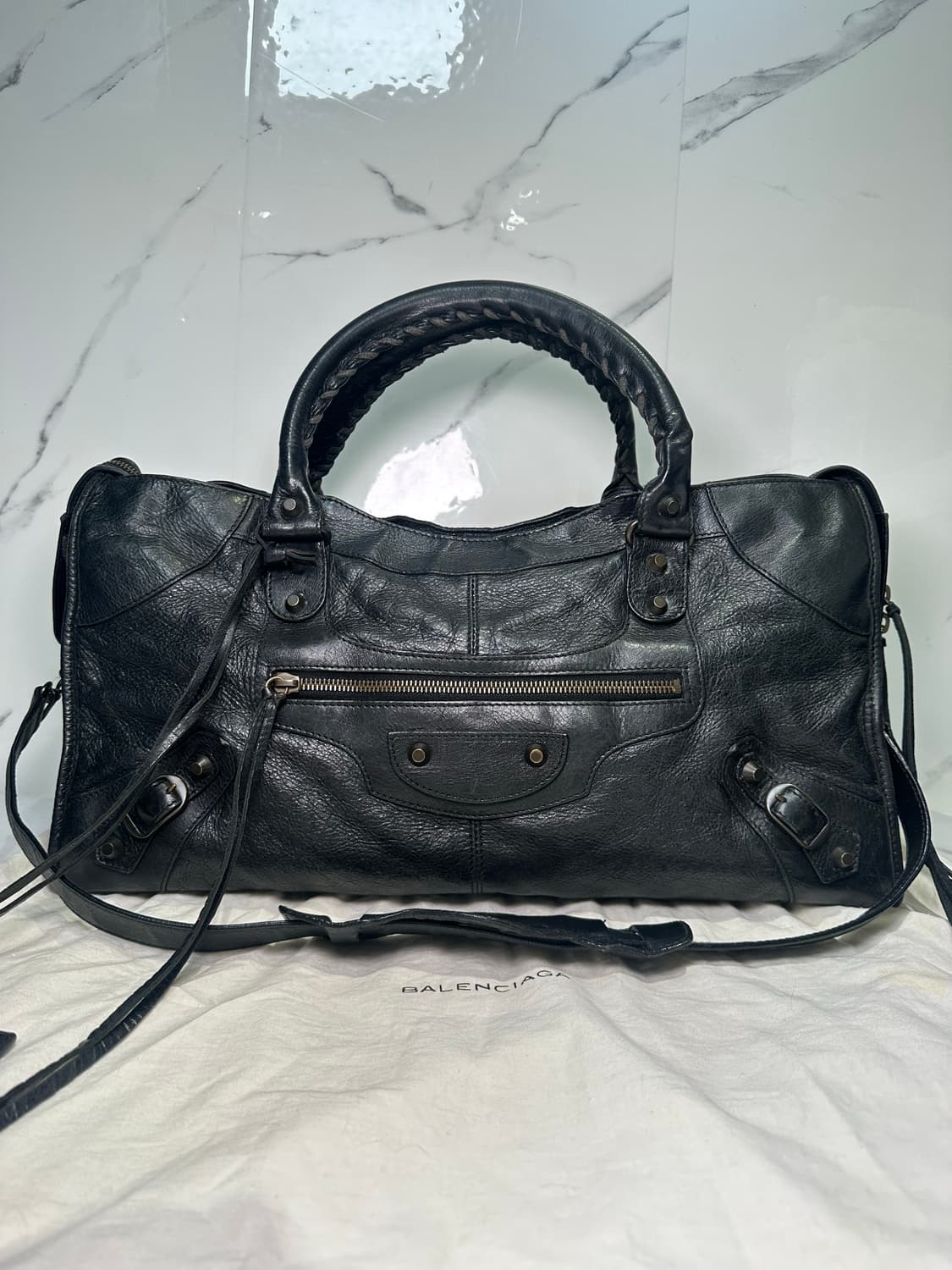 [A+ 정품] 발렌시아가 시티 모터백 파트타임 블랙 상품이미지1