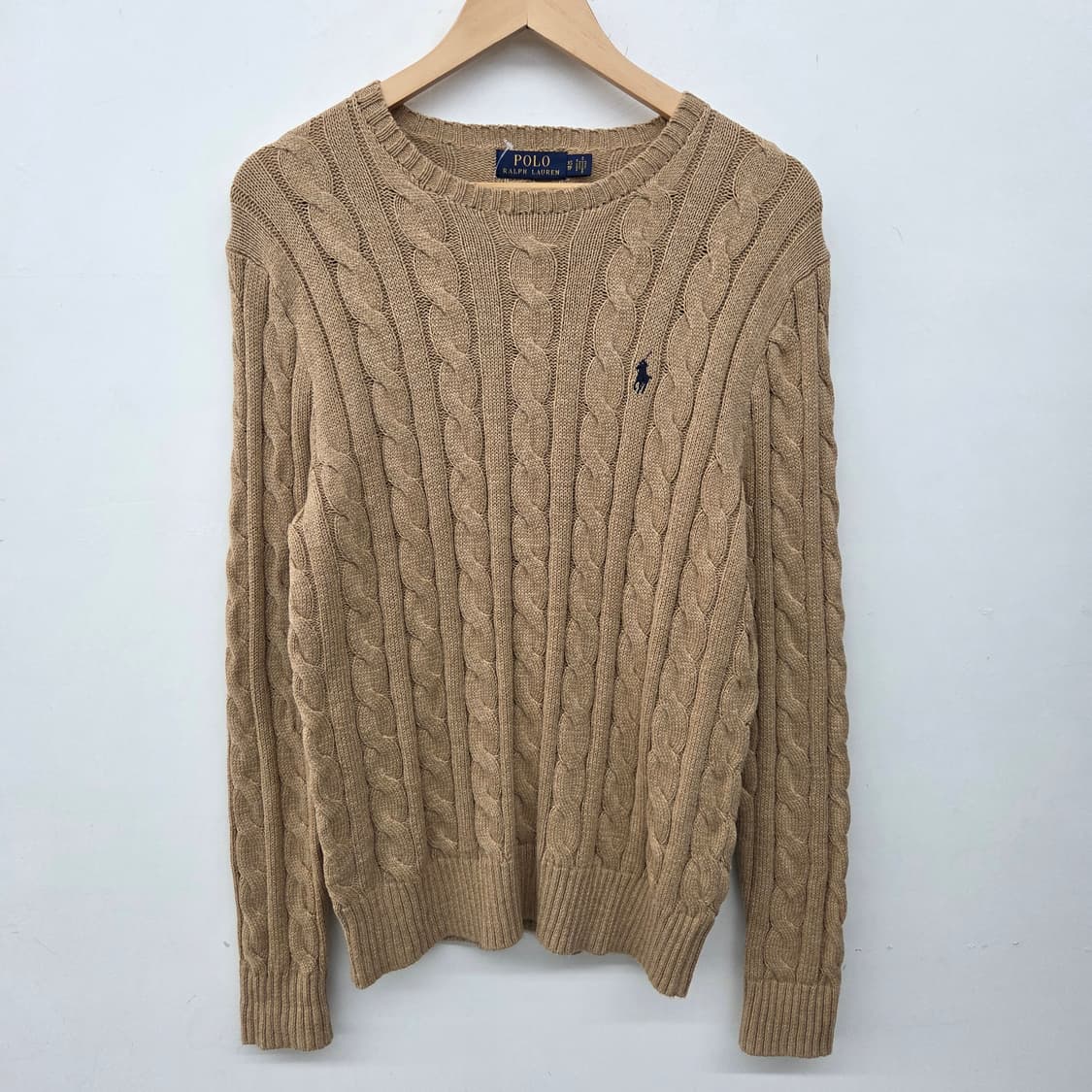폴로 랄프로렌 꽈배기 니트 베이지 여L 상품이미지2