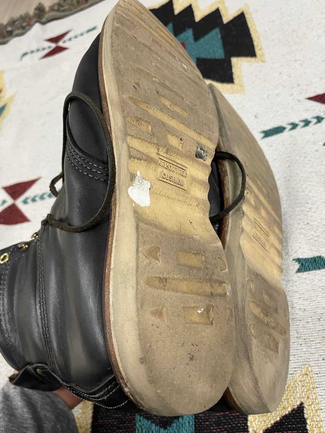 RRL 블랙 레더 워크 부츠(9) 상품이미지8