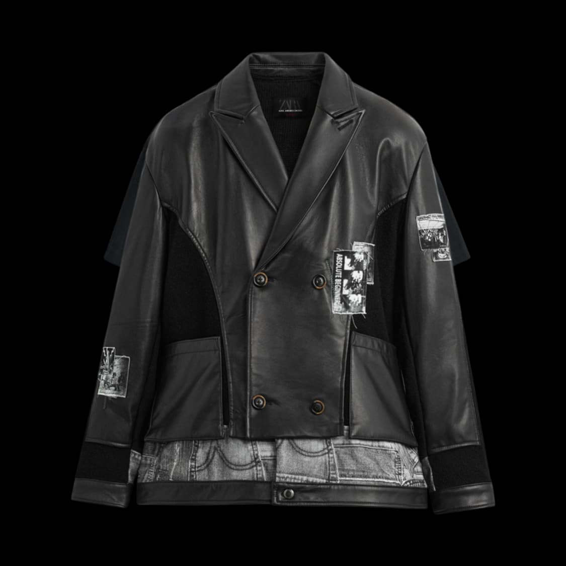 Zara 엔더슨벨 콜라보 니트 레더 자켓 상품이미지1