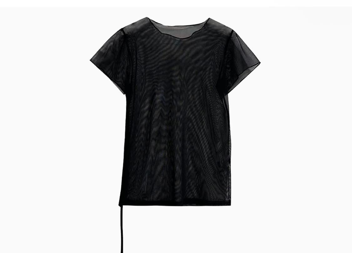 메쉬 스트링 반팔 티셔츠 상품이미지2