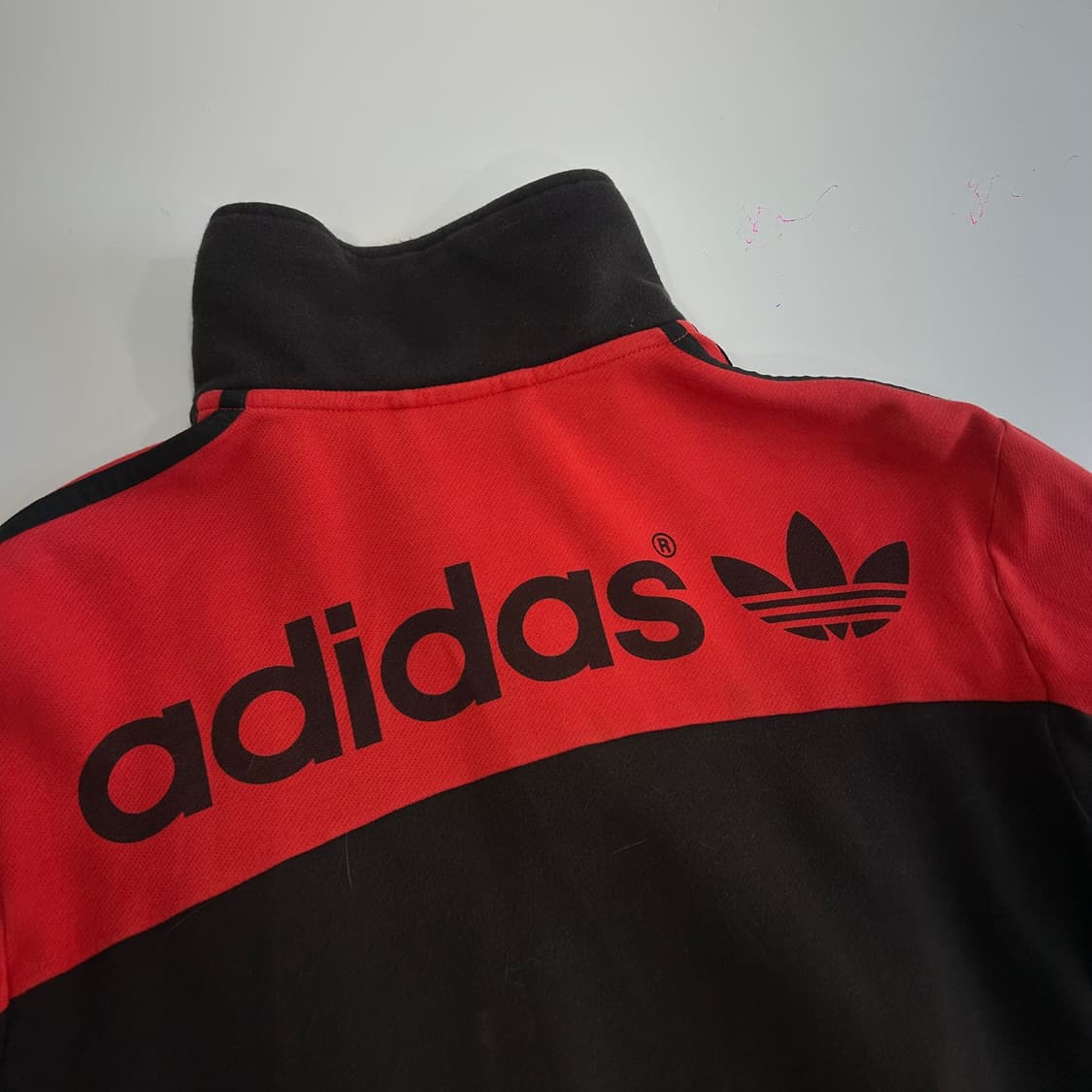 Adidas 아디다스 파이어버드 레드 블랙 배색 코튼져지 상품이미지7