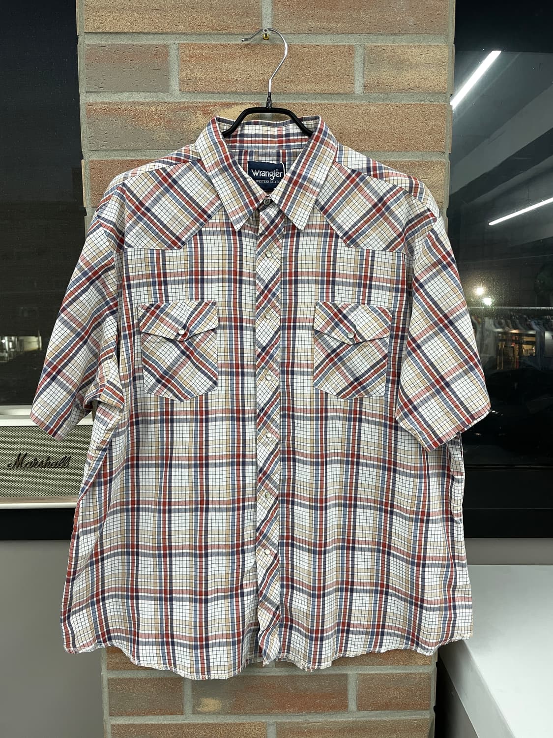 랭글러 웨스턴 체크 반팔 셔츠  상품이미지7